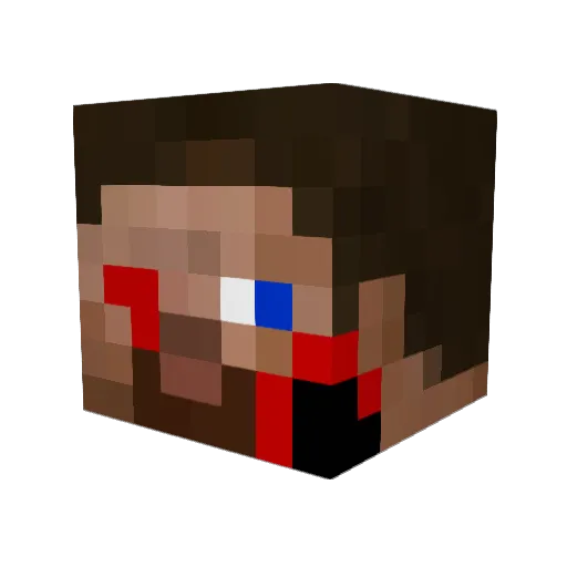 florian28 Minecraft avatar head, 3D render