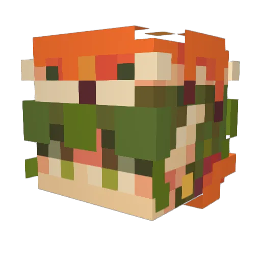 florianflux Minecraft avatar head, 3D render