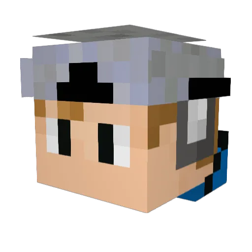 florianus Minecraft avatar head, 3D render