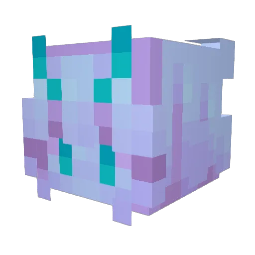 floridium_ Minecraft avatar head, 3D render