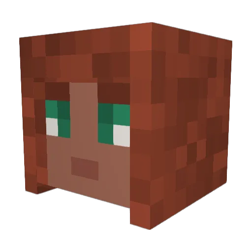 floriomancer Minecraft avatar head, 3D render