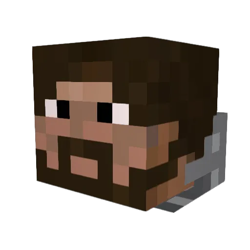 floristus Minecraft avatar head, 3D render