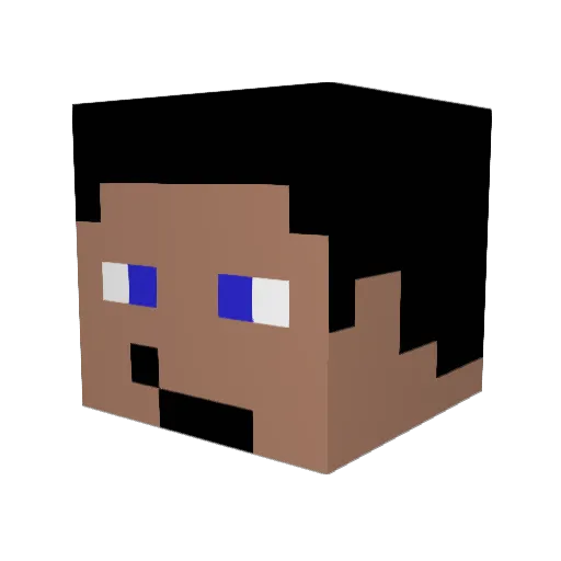 florossie Minecraft avatar head, 3D render