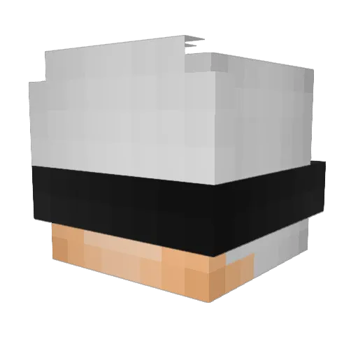 flosing Minecraft avatar head, 3D render