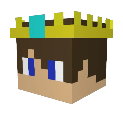 flossiefloss Minecraft avatar head, 3D render
