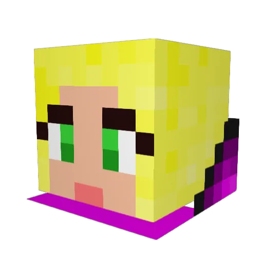 flostinette Minecraft avatar head, 3D render