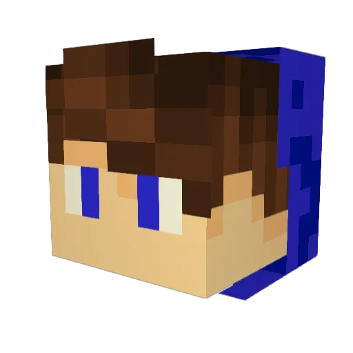 flour4 Minecraft avatar head, 3D render