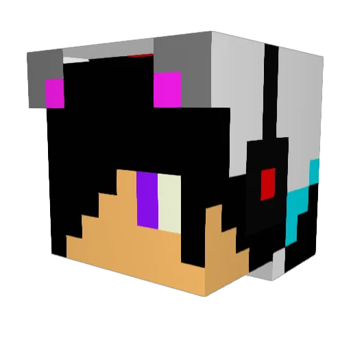 floutous Minecraft avatar head, 3D render
