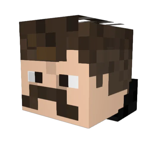 flouzada Minecraft avatar head, 3D render