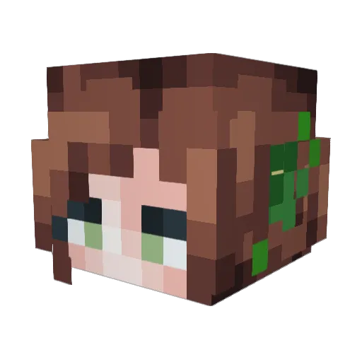 flower0525 Minecraft avatar head, 3D render