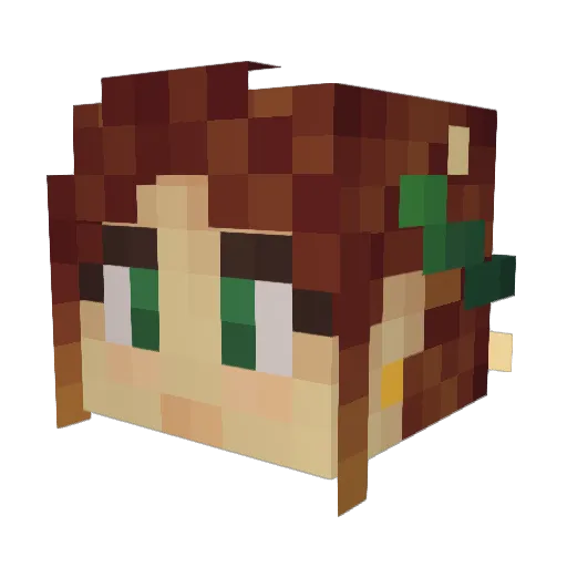flower_monster Minecraft avatar head, 3D render