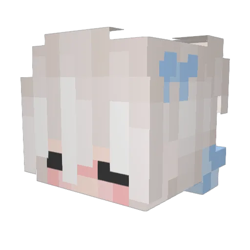 flower_what Minecraft avatar head, 3D render