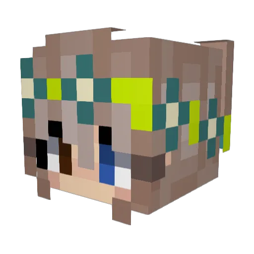 flowercatanna Minecraft avatar head, 3D render