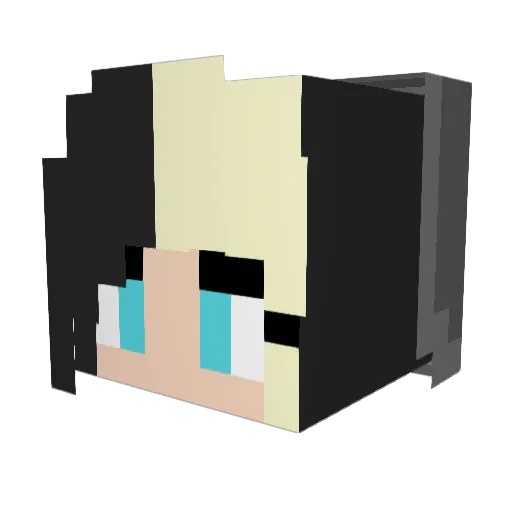 flowerduhh Minecraft avatar head, 3D render