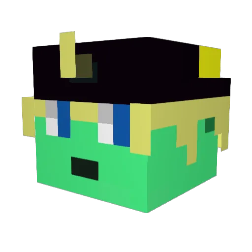 flowermann Minecraft avatar head, 3D render