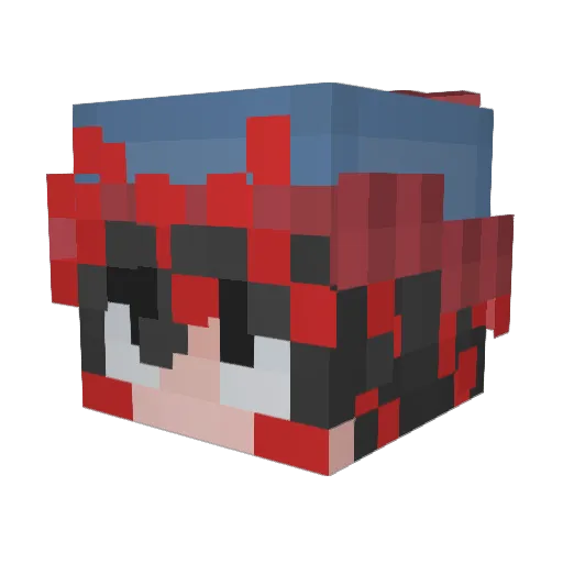 flowerphysics Minecraft avatar head, 3D render