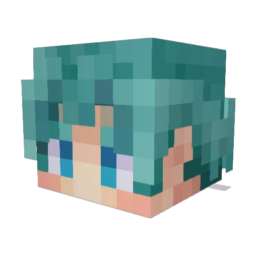 flowerspray Minecraft avatar head, 3D render