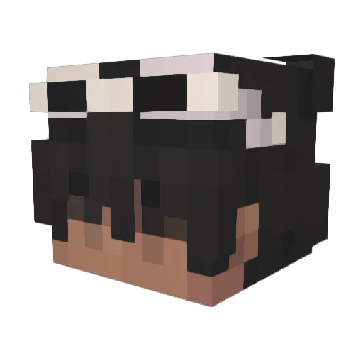flowku Minecraft avatar head, 3D render