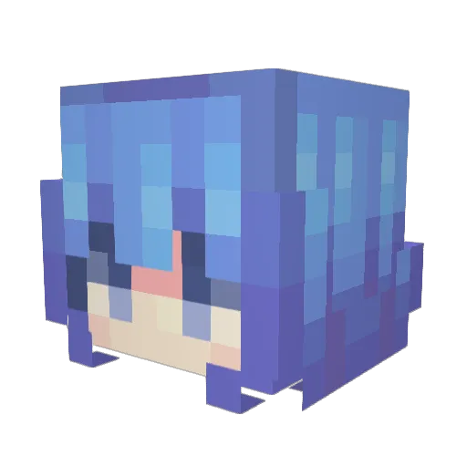 flowvr Minecraft avatar head, 3D render