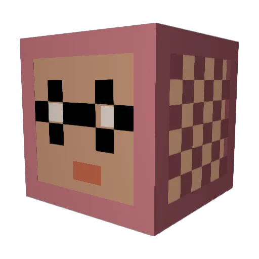 flowwar Minecraft avatar head, 3D render