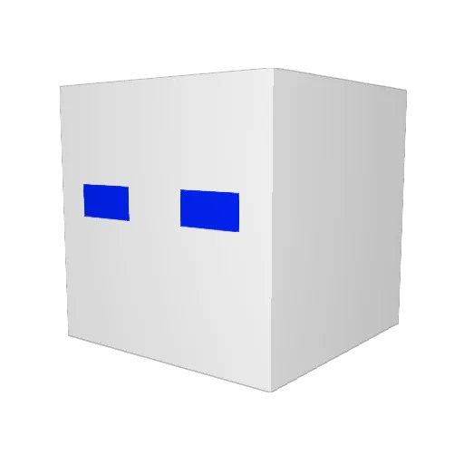flqo Minecraft avatar head, 3D render