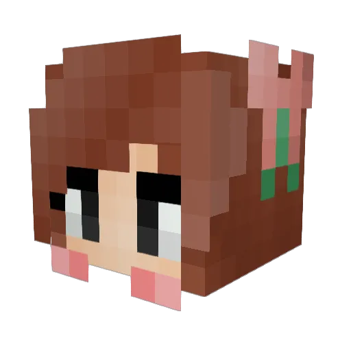 flrzo Minecraft avatar head, 3D render