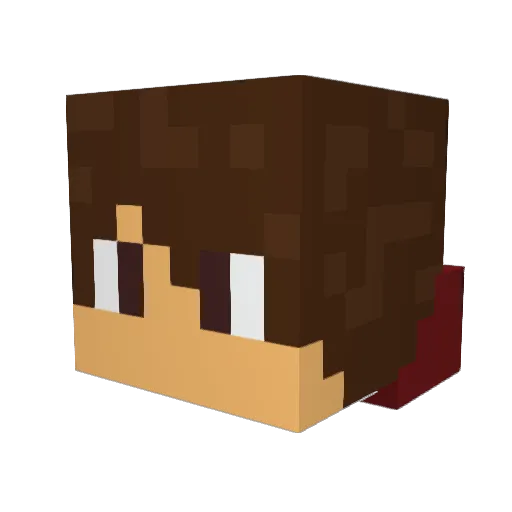 flubmaster Minecraft avatar head, 3D render