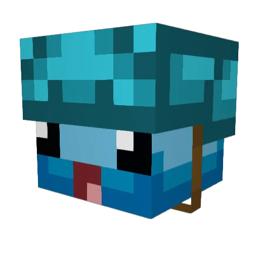fluci Minecraft avatar head, 3D render