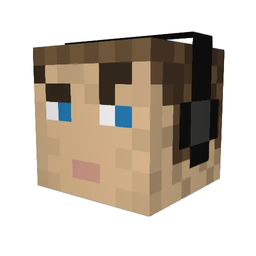 fludjee Minecraft avatar head, 3D render