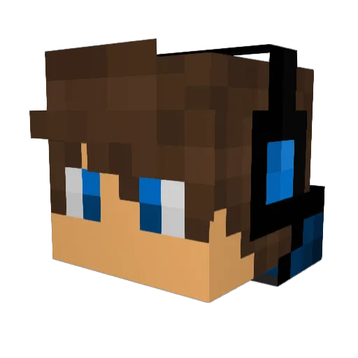 fluesternbohne3 Minecraft avatar head, 3D render