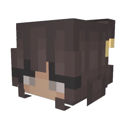 fluevia Minecraft avatar head, 3D render