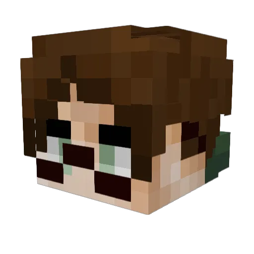 fluffCORE78 Minecraft avatar head, 3D render