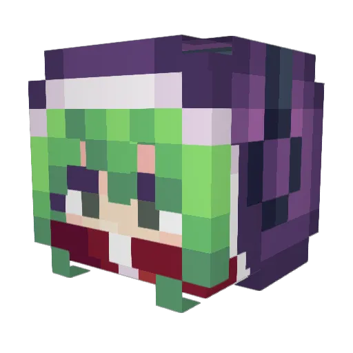 fluffaal Minecraft avatar head, 3D render