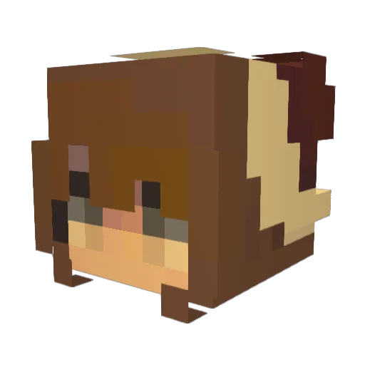 fluffclub Minecraft avatar head, 3D render
