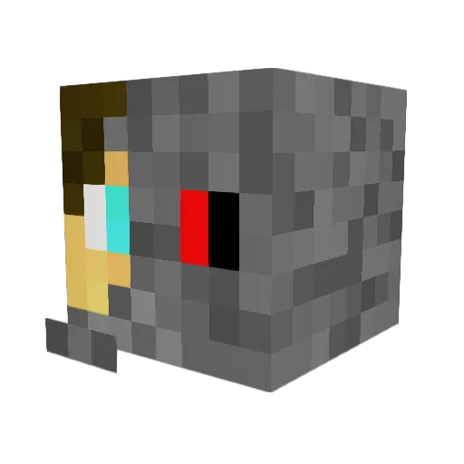 fluffdragon Minecraft avatar head, 3D render