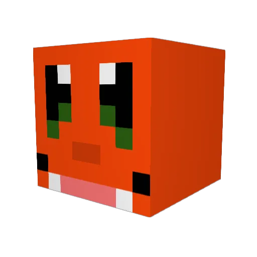 fluffeunicorns Minecraft avatar head, 3D render