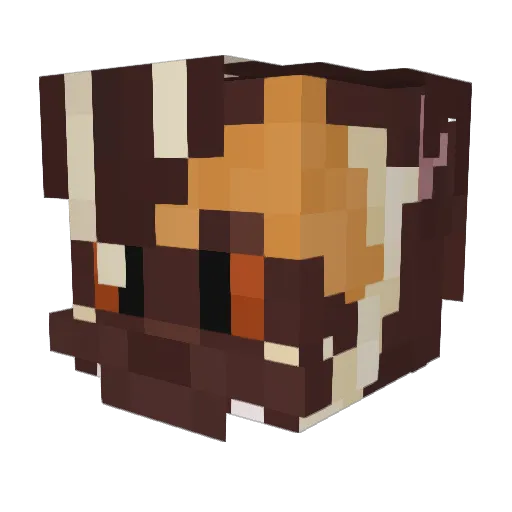 fluffiac Minecraft avatar head, 3D render