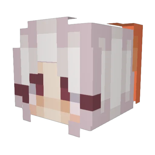 fluffle_puff_06 Minecraft avatar head, 3D render