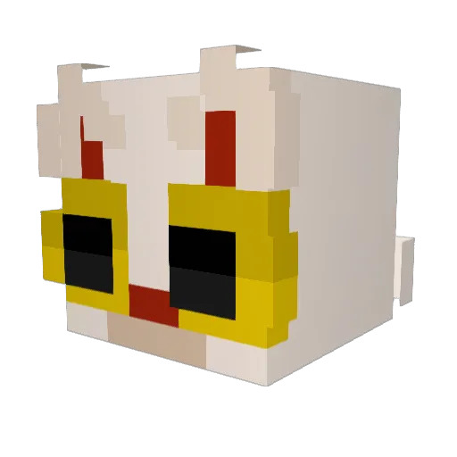 fluffski Minecraft avatar head, 3D render