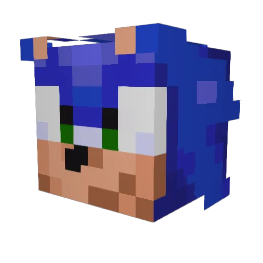 fluffsteer Minecraft avatar head, 3D render