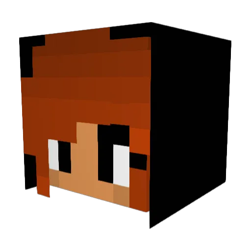 fluffy1423 Minecraft avatar head, 3D render