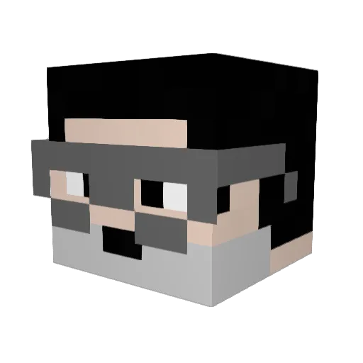 fluffy_182 Minecraft avatar head, 3D render