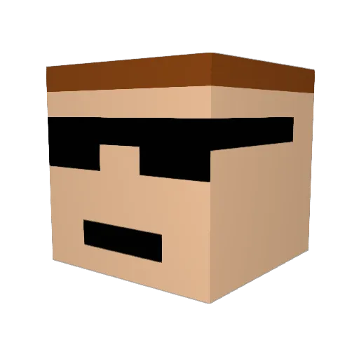 fluffy_buny Minecraft avatar head, 3D render