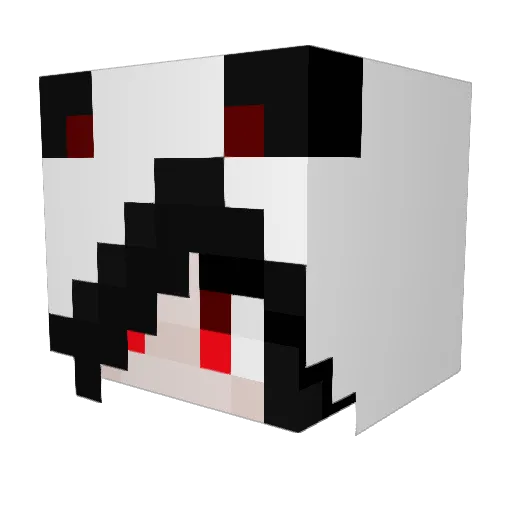 fluffy_kun Minecraft avatar head, 3D render