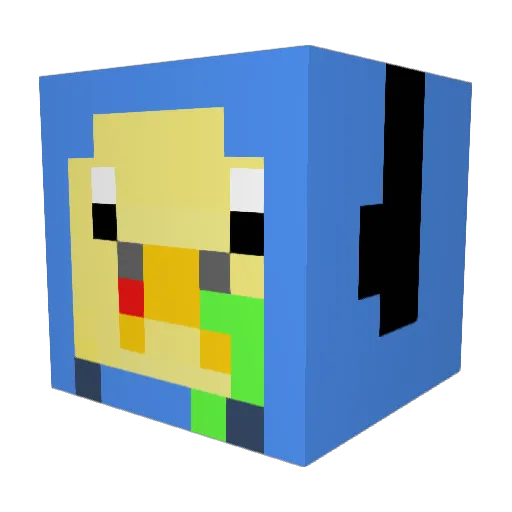 fluffycats68 Minecraft avatar head, 3D render