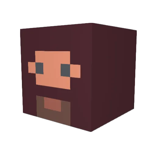 fluffycloud Minecraft avatar head, 3D render