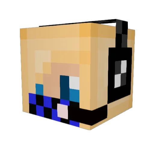 fluffydear Minecraft avatar head, 3D render