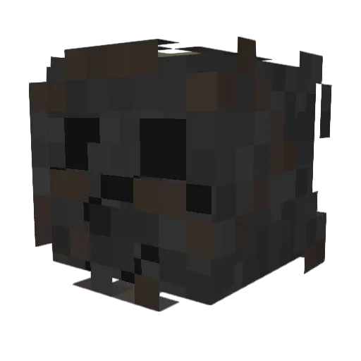 fluffyhorsy Minecraft avatar head, 3D render