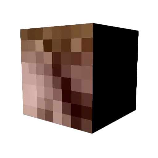 fluffyjesus Minecraft avatar head, 3D render