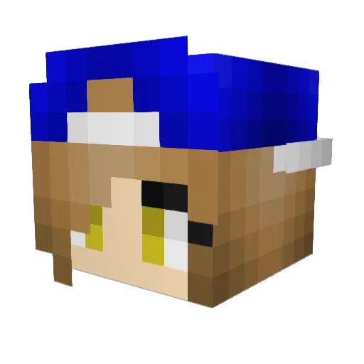 fluffymcjr Minecraft avatar head, 3D render
